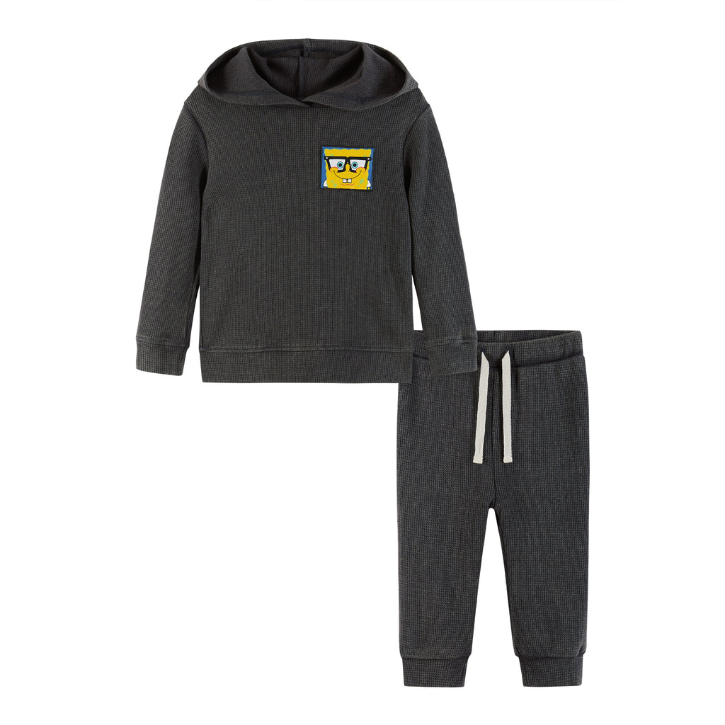 SpongeBob SquarePants™ x Andy & Evan® | Infant(9-24M) Hooded Waffle Tee Jogger Set - Andy & Evan