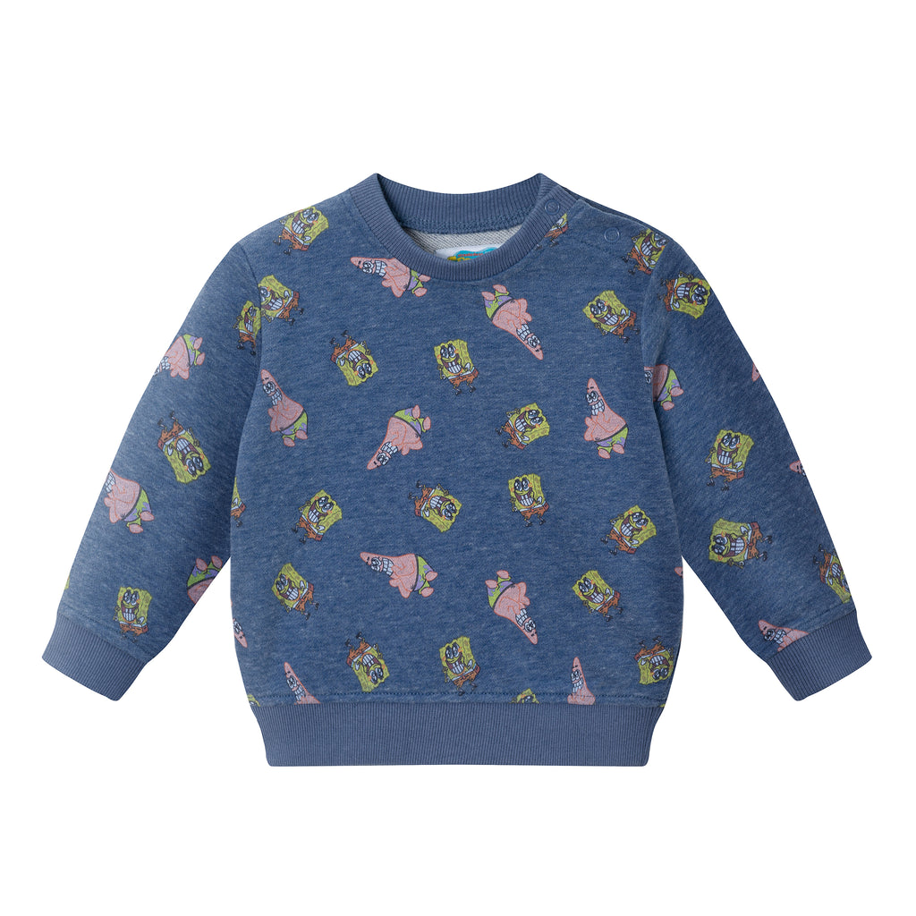 SpongeBob SquarePants™ x Andy & Evan® | Infant (9-24M) Spongebob French Terry Set | Navy - Andy & Evan