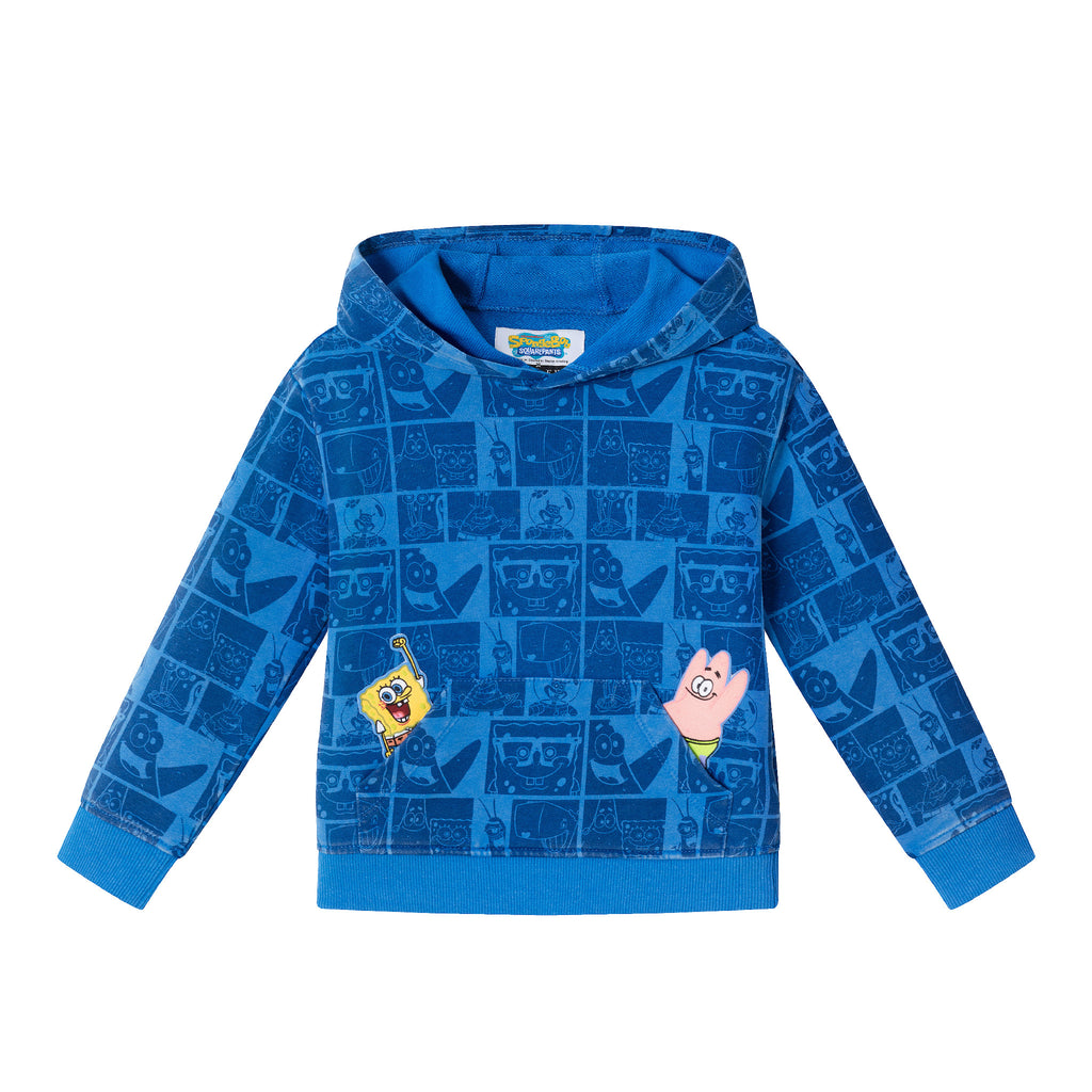 SpongeBob SquarePants™ x Andy & Evan® | Kids (2-7) Stone-Washed Character Collage Sweatshirt Set - Andy & Evan