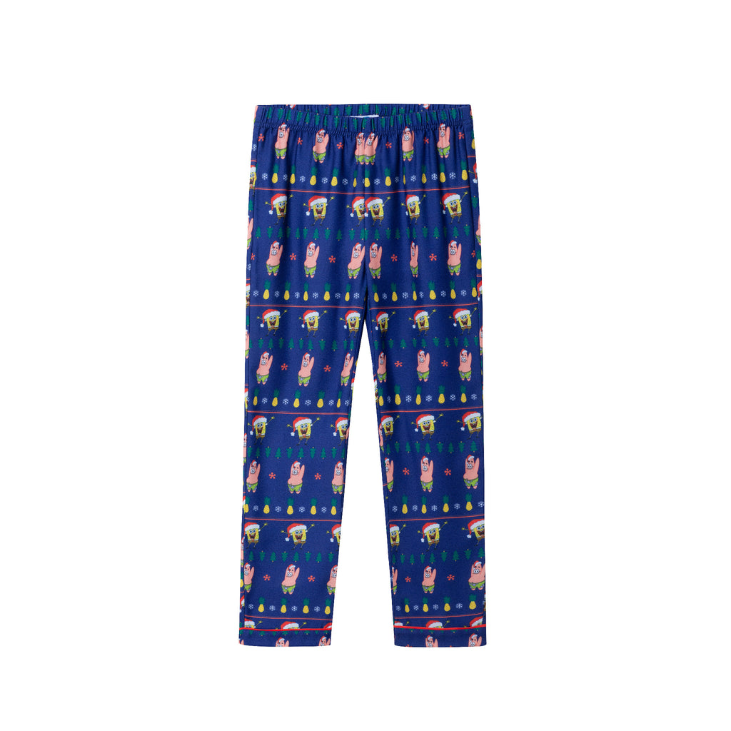 SpongeBob SquarePants™ x Andy & Evan® | Kids Fair Isle Pajama Set | Navy - Andy & Evan