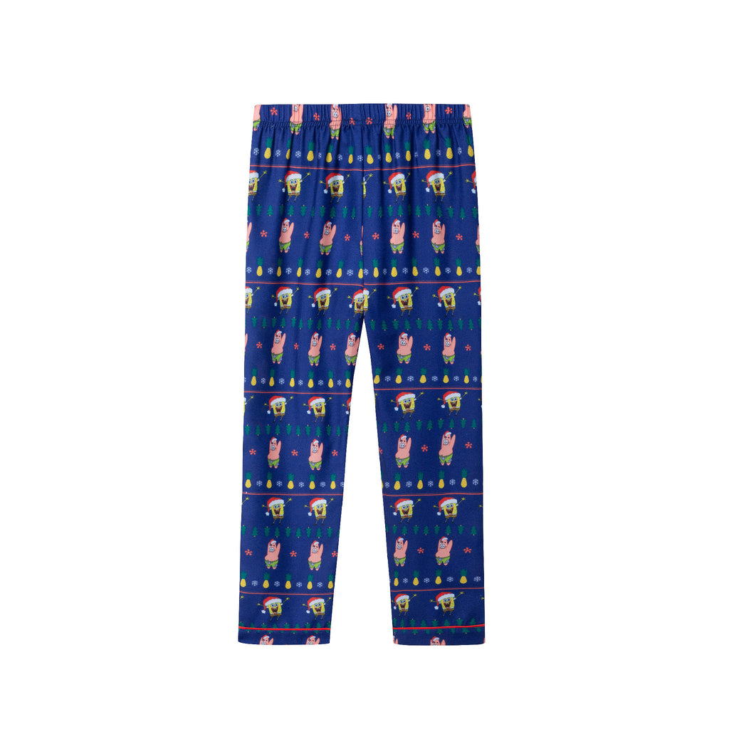 SpongeBob SquarePants™ x Andy & Evan® | Kids Fair Isle Pajama Set | Navy - Andy & Evan