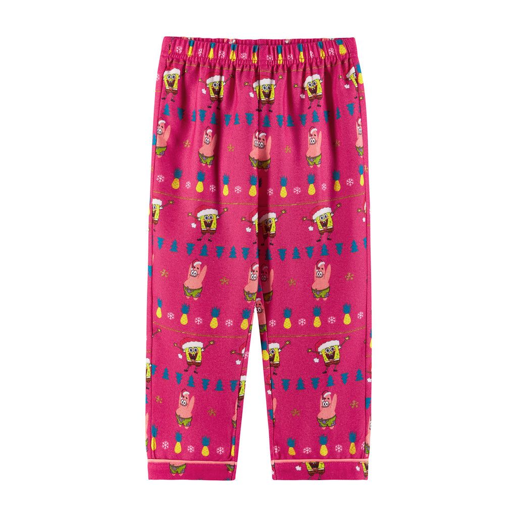 SpongeBob SquarePants™ x Andy & Evan® | Kids (2-16) Fair Isle Pajama Set | Pink - Andy & Evan