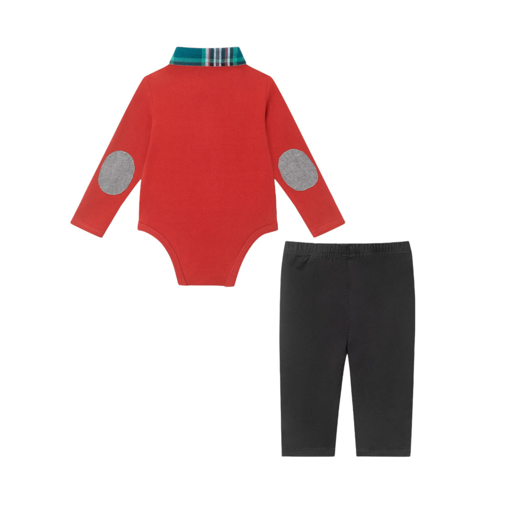 Infant 2-Piece Polo Shirtzie® Set | Red Holiday - Andy & Evan