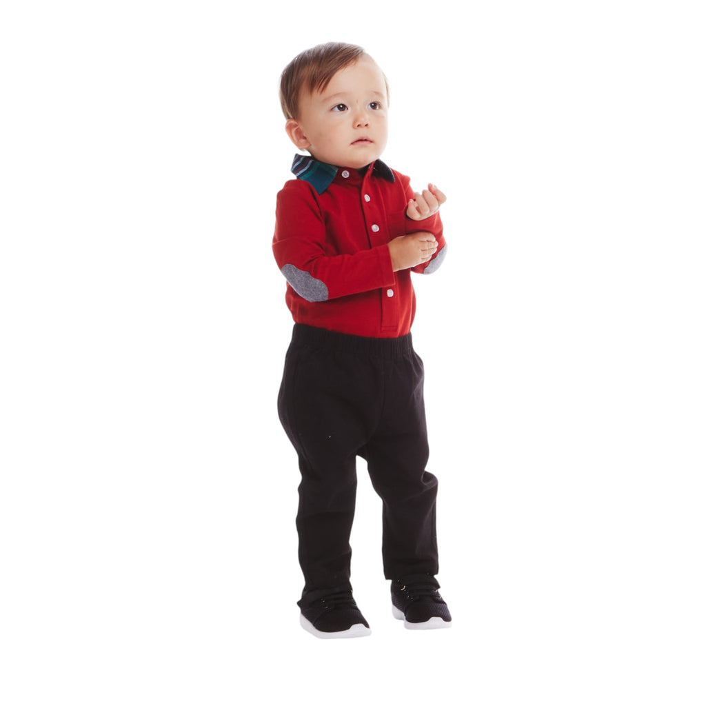 Infant 2-Piece Polo Shirtzie® Set | Red Holiday - Andy & Evan