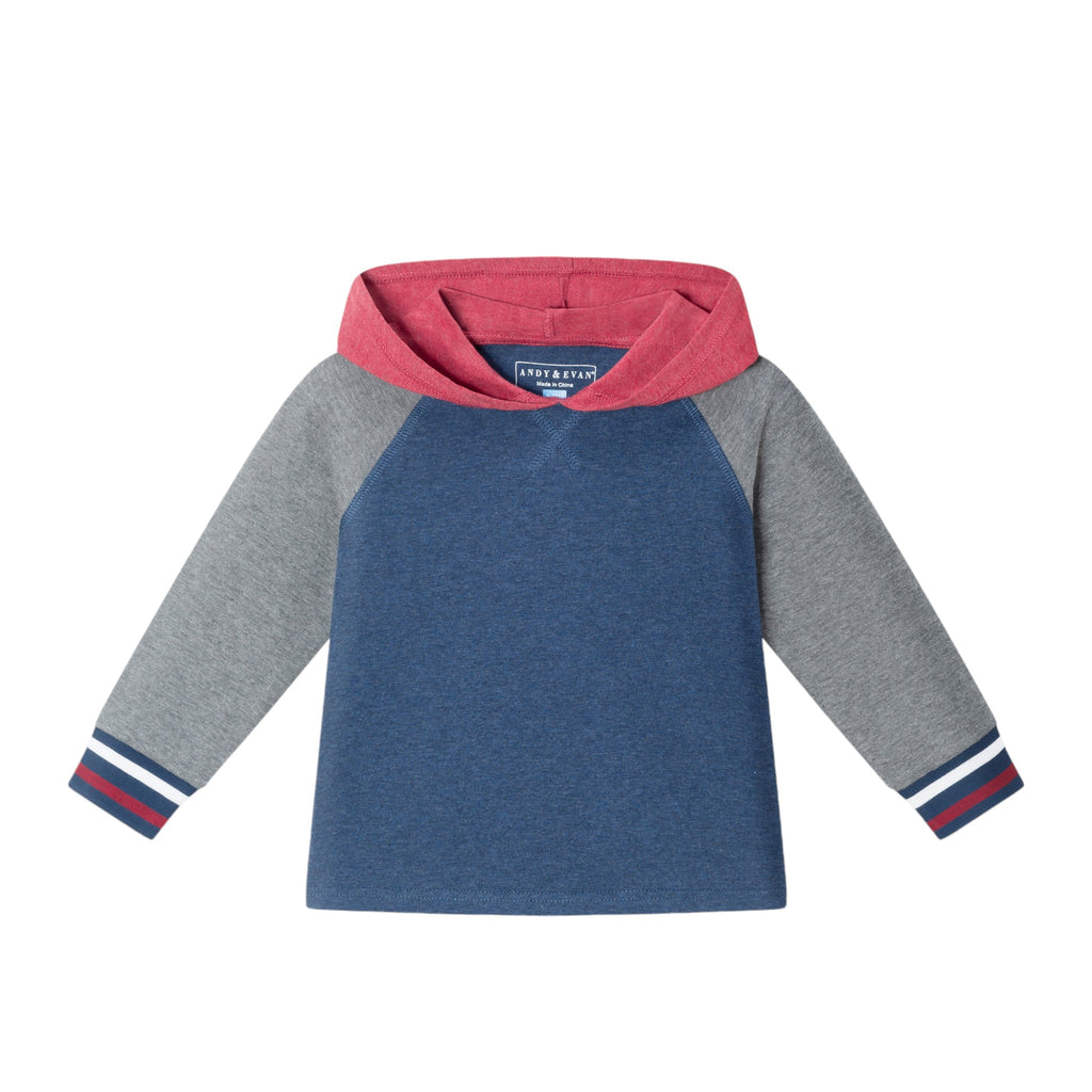 Infant Hooded Jersey Tee & Jogger Set | Red, Navy, Heather Grey - Andy & Evan