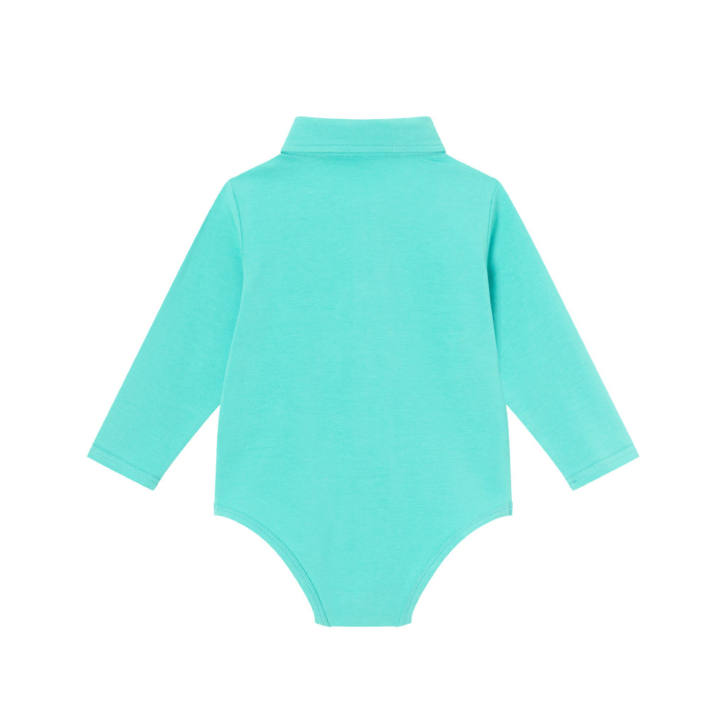 Infant Suspender Shirtzie® & Pique Pant Set | Teal - Andy & Evan