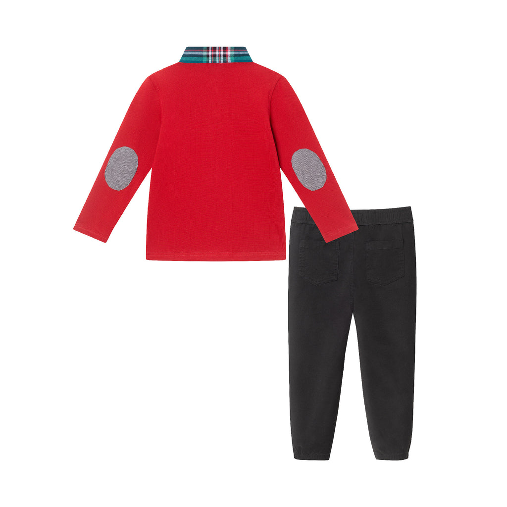 Kids Red Holiday Polo Set - Andy & Evan