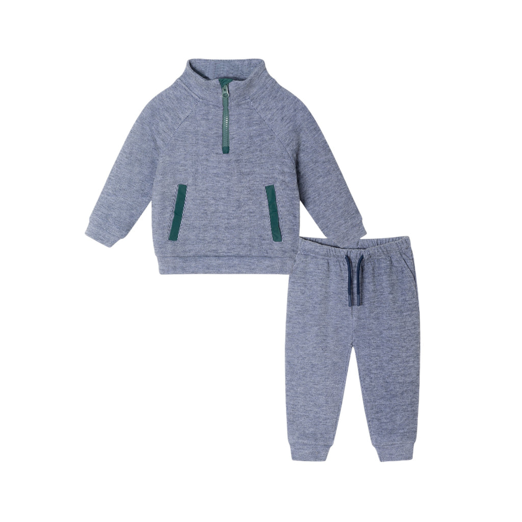 Infant Stretch Cord Sweatshirt & Pant Set | Navy Green - Andy & Evan