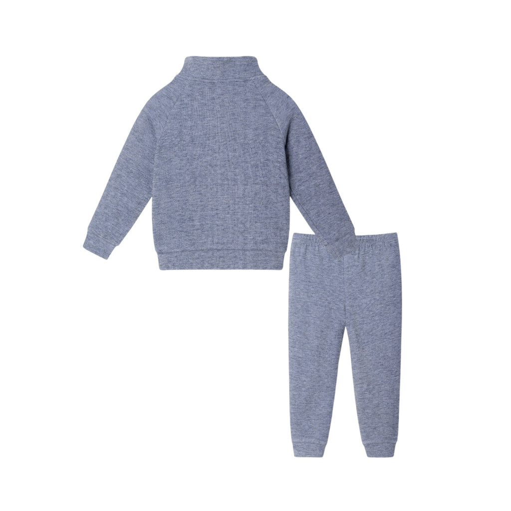 Kids Stretch Cord Sweatshirt & Pant Set | Navy Green - Andy & Evan