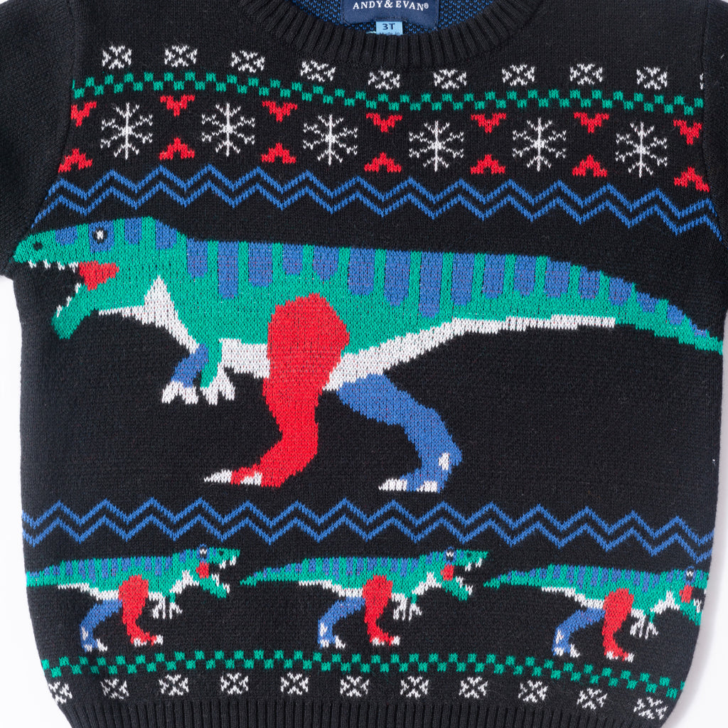 Sweater Set | Festive Dinosaur - Andy & Evan