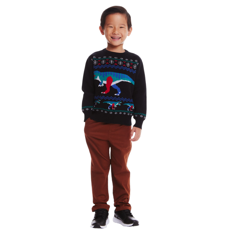 Sweater Set | Festive Dinosaur - Andy & Evan