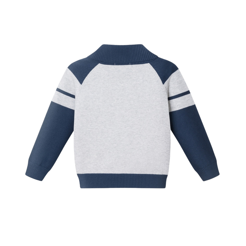 Kids Shawl Cardigan & Pant Set | Navy Heather Grey - Andy & Evan