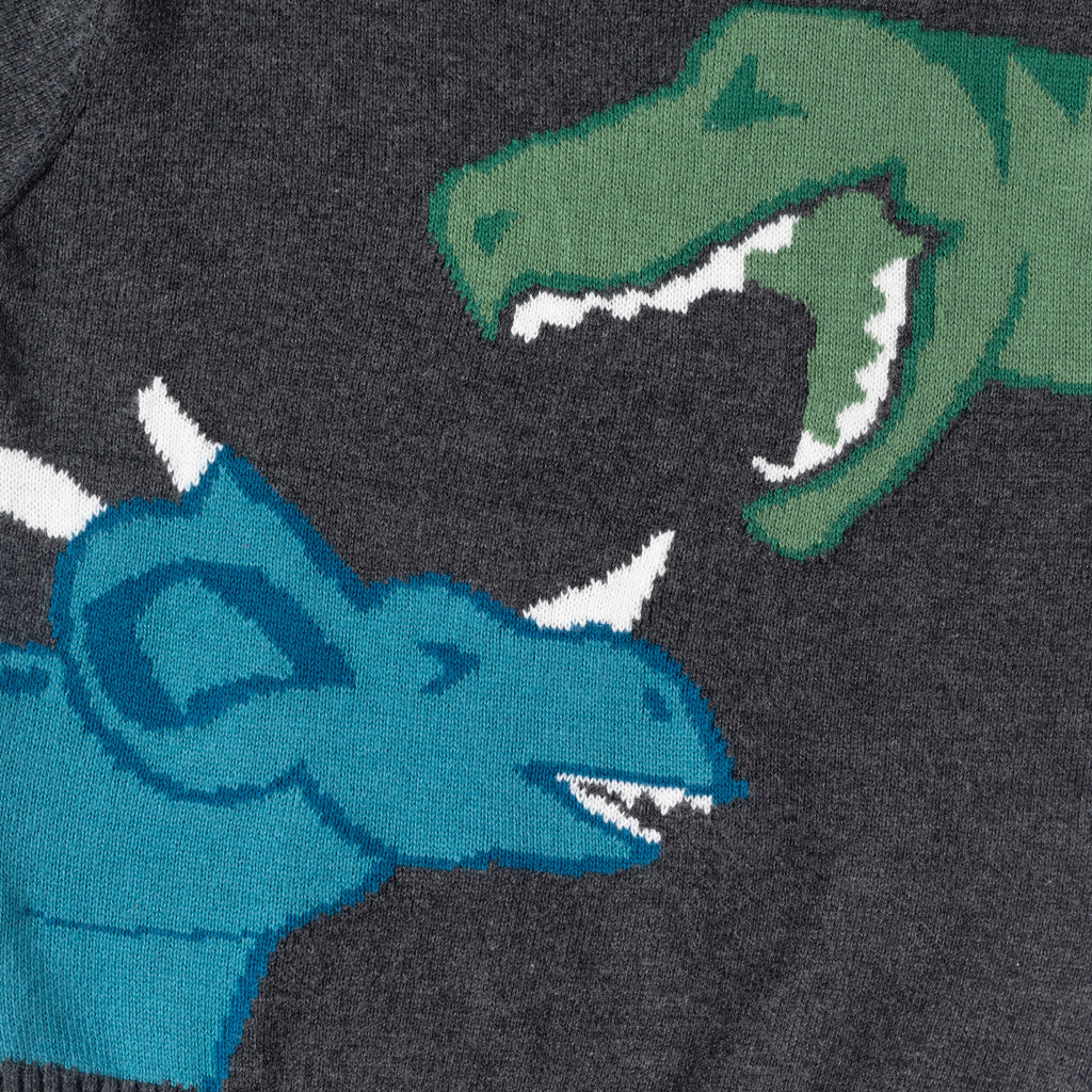 Kids (2-4) Sweater Set | Charcoal Dinosaur - Andy & Evan