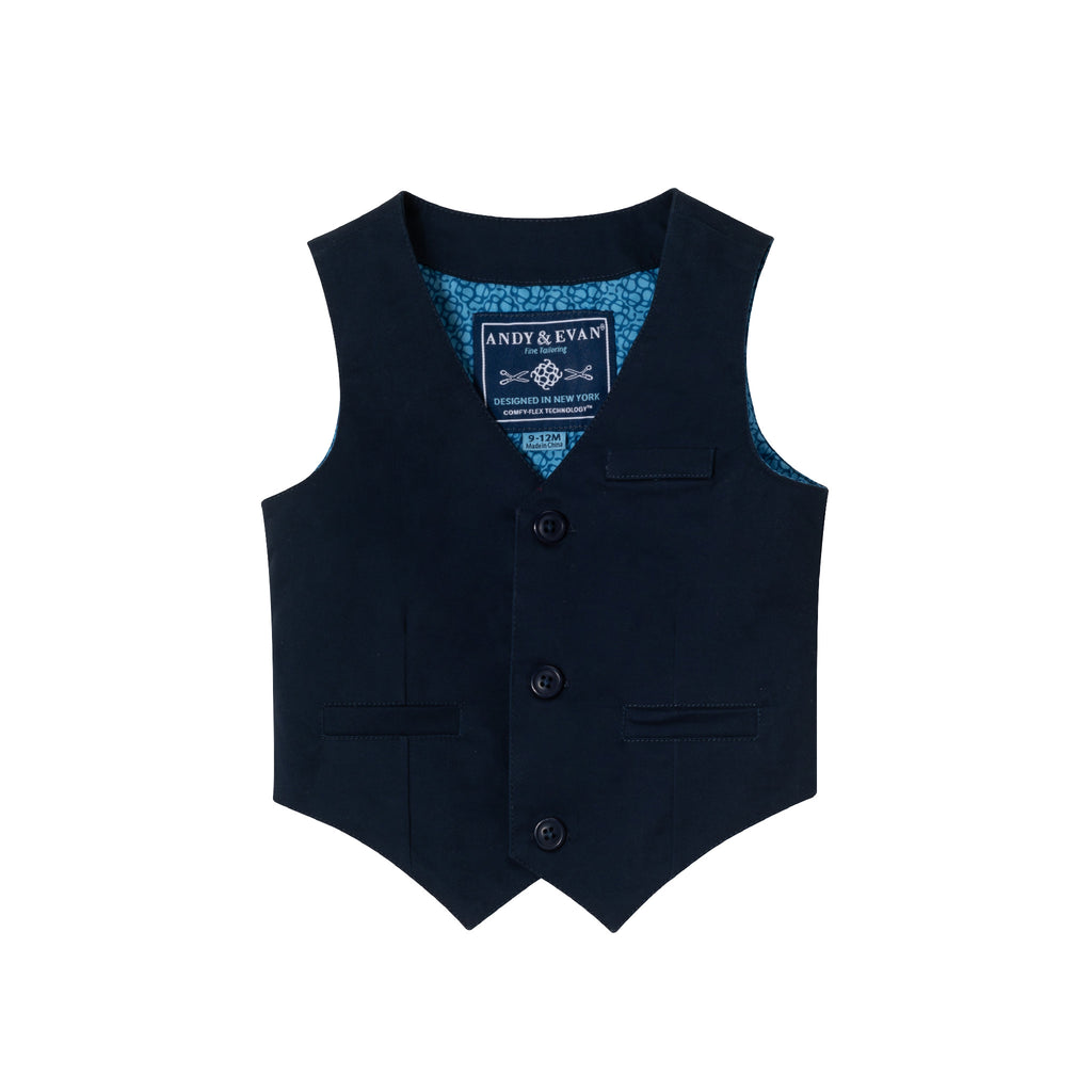 Infant 4-Piece Vest Set | Navy - Andy & Evan