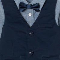 Infant 4-Piece Vest Set | Navy - Andy & Evan