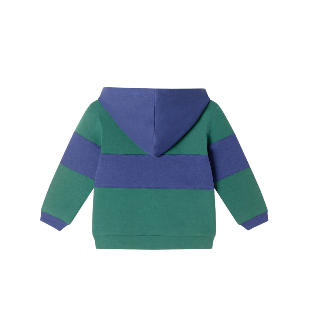 Infant Color Blocked Terry Hoodie & Pant Set | Navy & Green - Andy & Evan