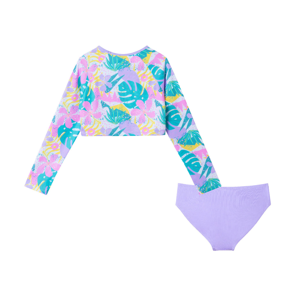 Kids (7-16) Two Piece Rashguard Set | Tropical Vibes - Andy & Evan