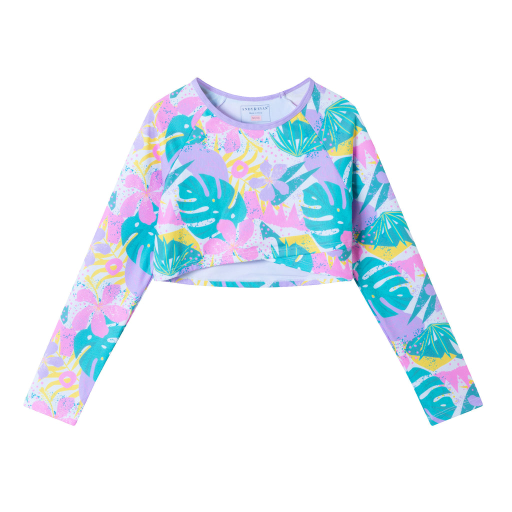 Kids (7-16) Two Piece Rashguard Set | Tropical Vibes - Andy & Evan