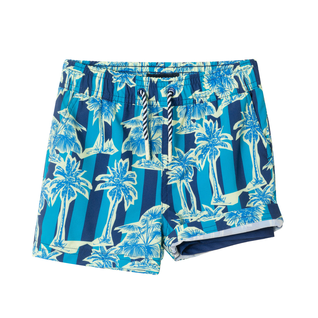 Kids (4-18) Swim Trunk | Tropical Palm - Andy & Evan