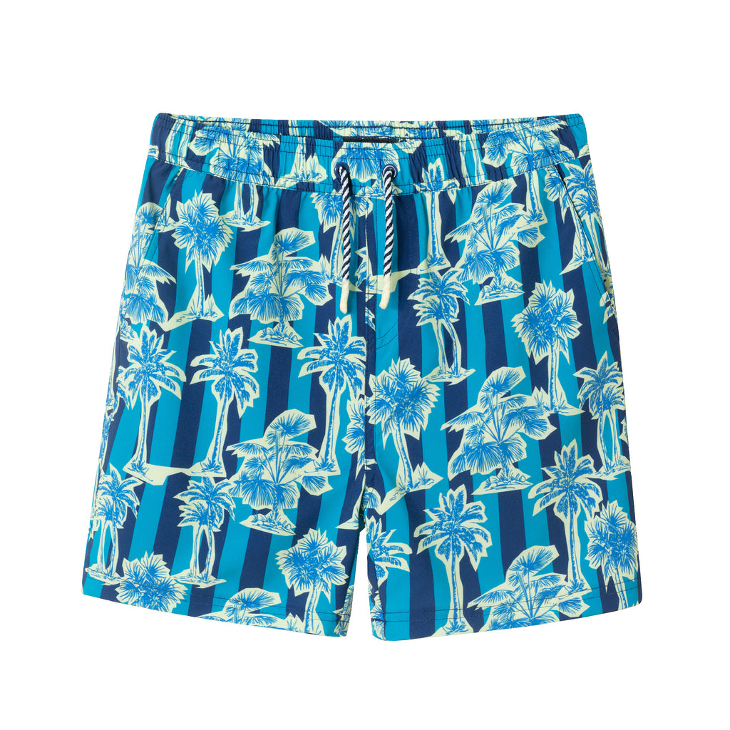 Kids (4-18) Swim Trunk | Tropical Palm - Andy & Evan