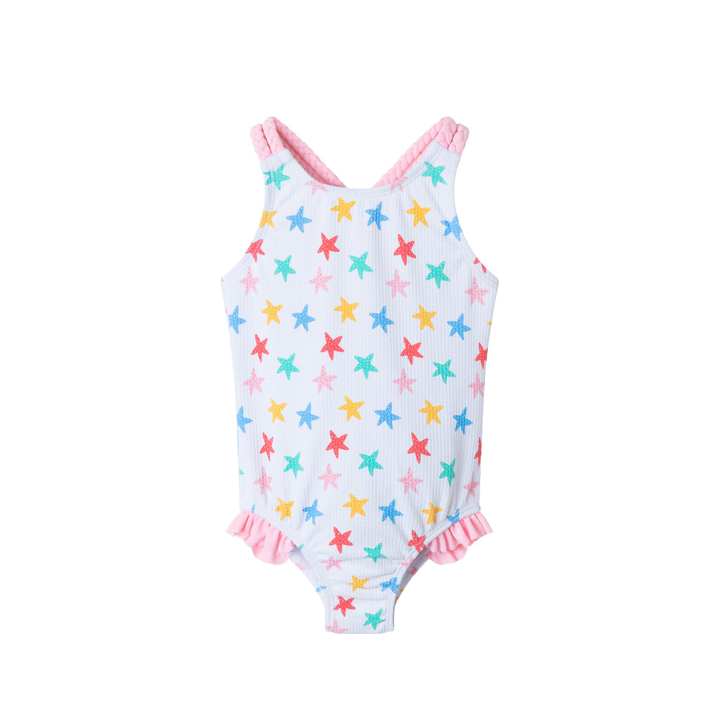 Infant (9-24M) Starfish One Piece Swimsuit | Starfish Print - Andy & Evan