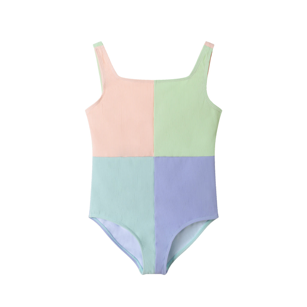 Kids (7-16) One Piece Swim Suit | Color Block - Andy & Evan