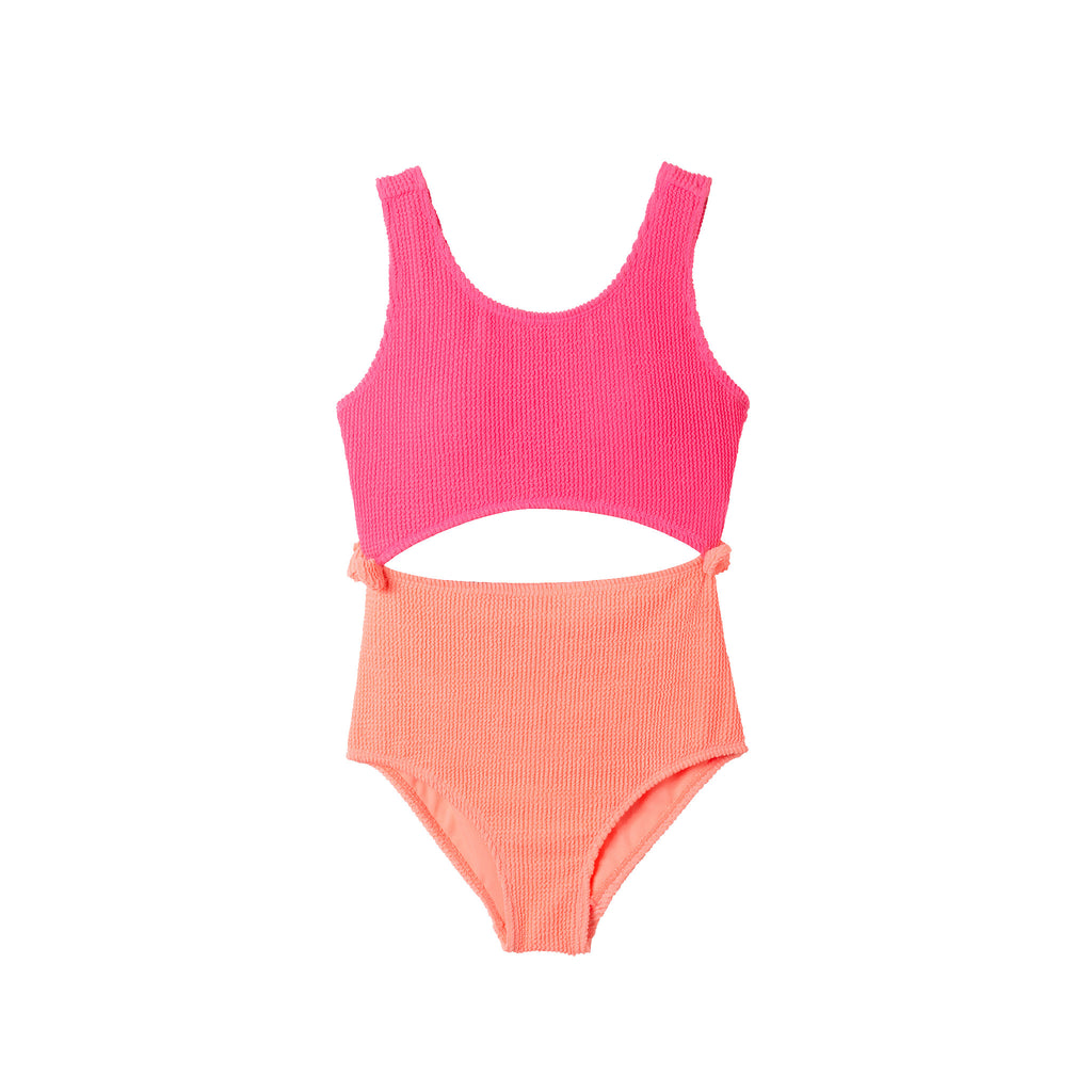 Kids (7-16) One Piece Swim Suit | Hot Pink - Andy & Evan