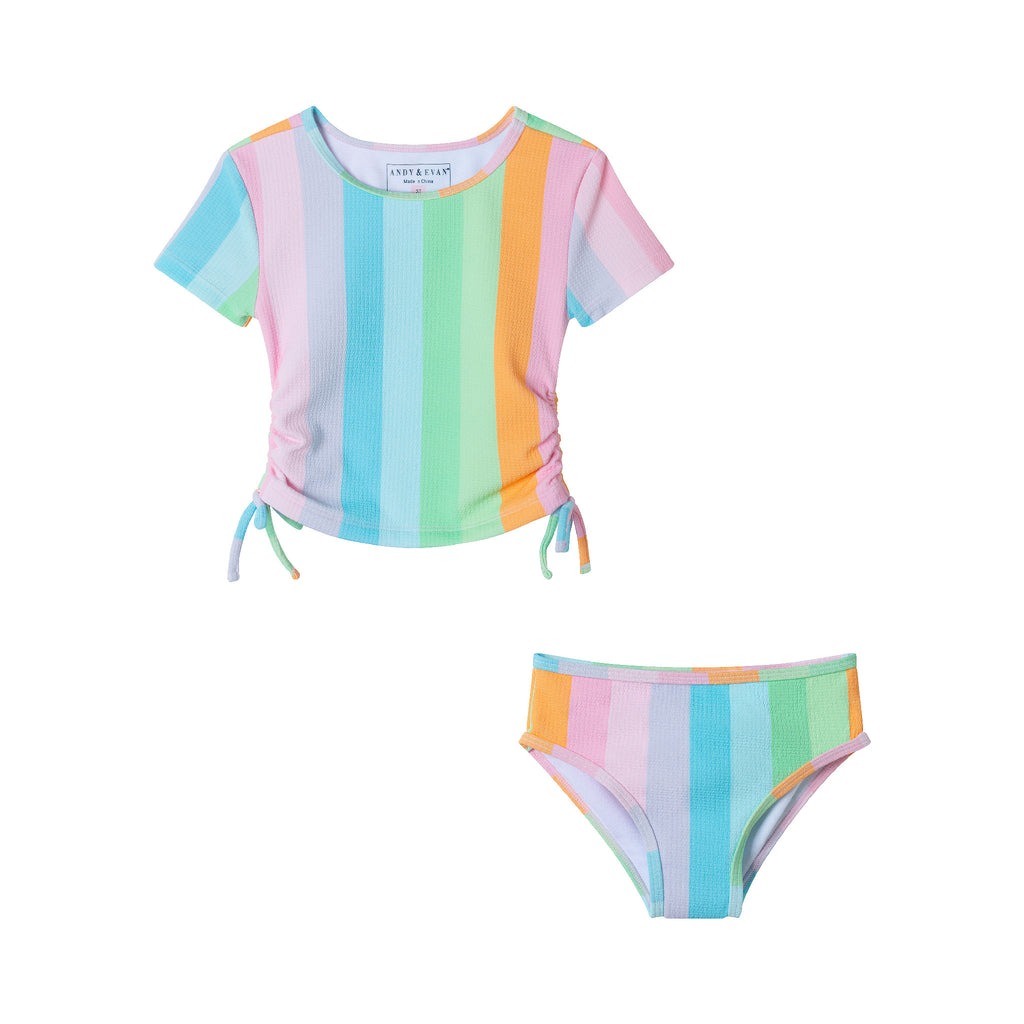 Kids (2-7) Ss Rashguard Set | Rainbow - Andy & Evan