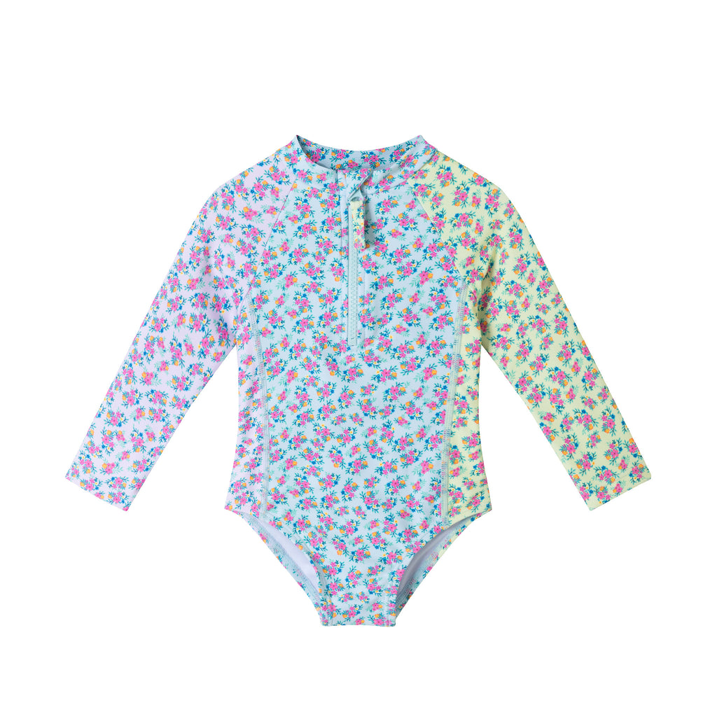 Infant (0-24M) Ls Rashguard & Scrunchie Set | Floral - Andy & Evan