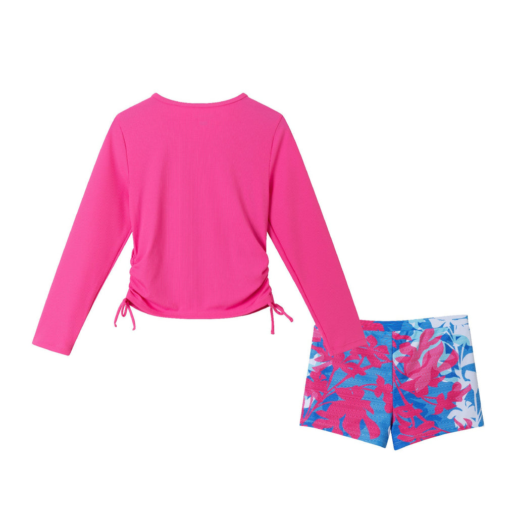 Kids (7-16) Rashguard & Short Set | Pink & Blue - Andy & Evan