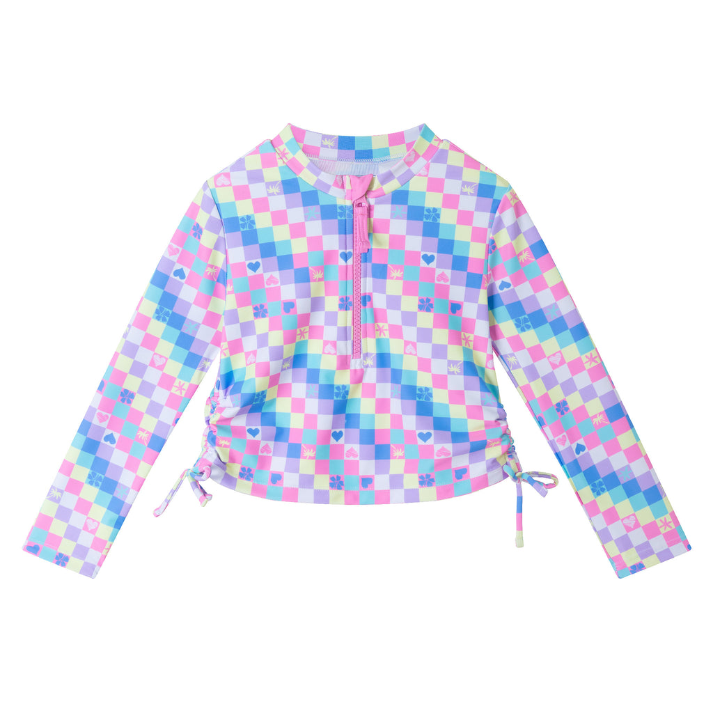 Kids (2-7) Ls Rashguard Set | Checker - Andy & Evan