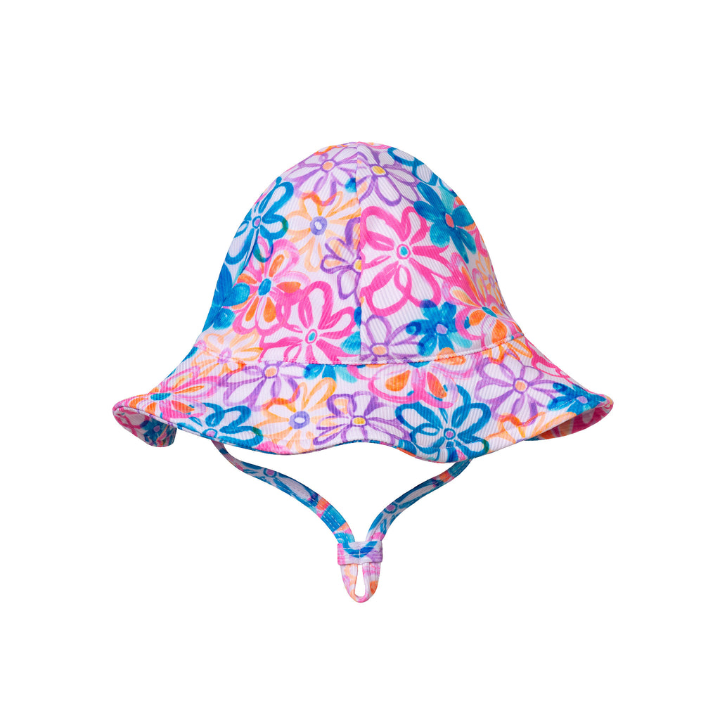 Infant (0-24M) Ls Rashguard & Hat Set | Blue Floral - Andy & Evan