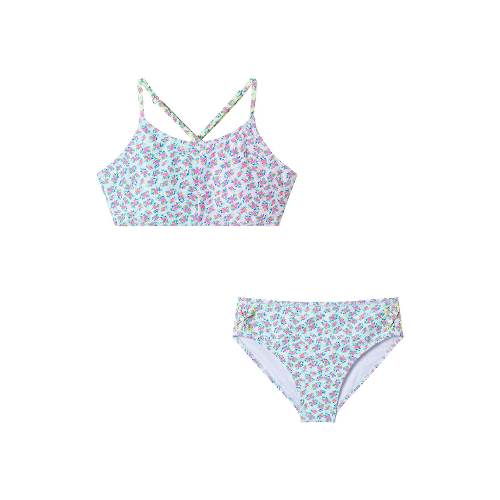 Kids (7-16) Two Piece Swim Suit | Floral - Andy & Evan