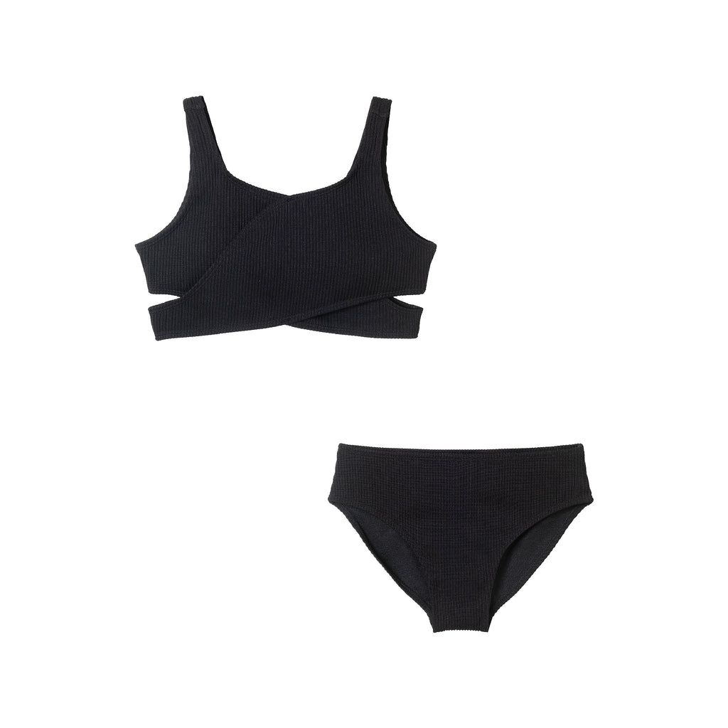 Kids (7-16) Two Piece Swim Suit | Black - Andy & Evan