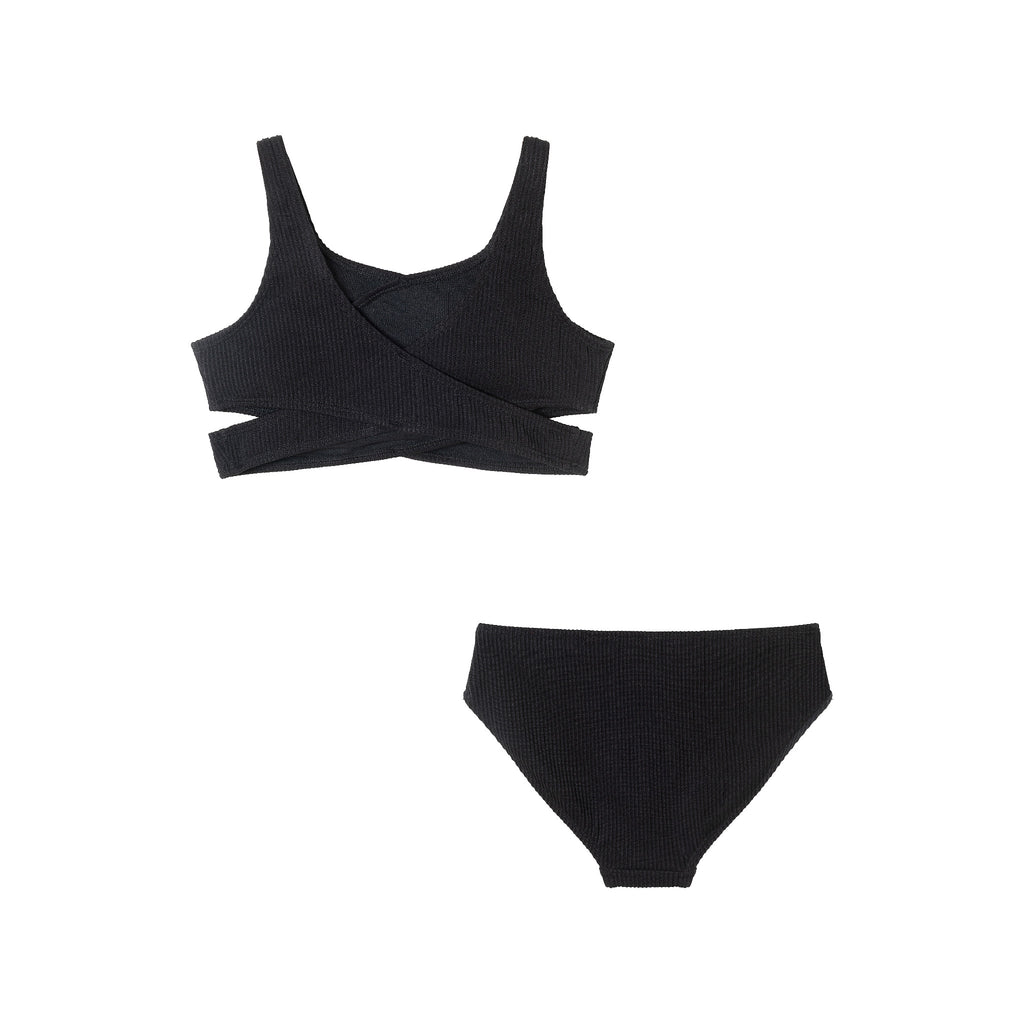 Kids (7-16) Two Piece Swim Suit | Black - Andy & Evan