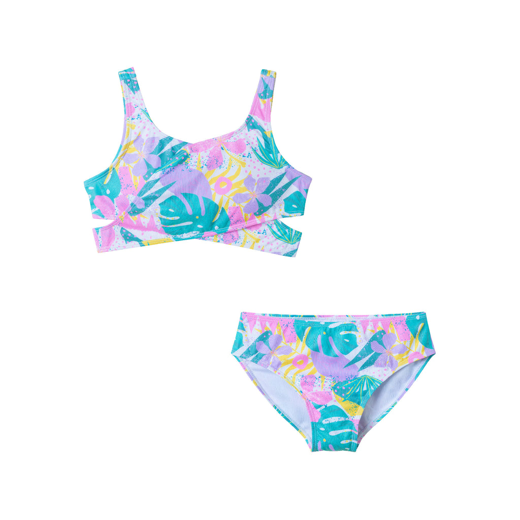 Kids (7-16) Crisscross Two-Piece | Tropical Palm - Andy & Evan