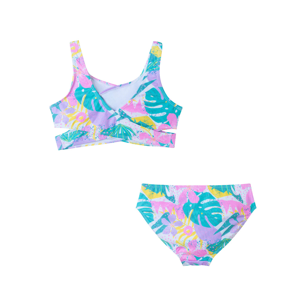 Kids (7-16) Crisscross Two-Piece | Tropical Palm - Andy & Evan