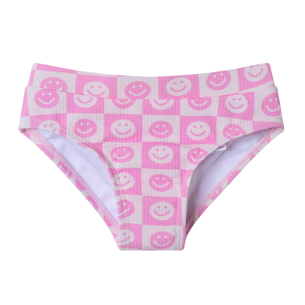 Kids (2-6x) Bikini Swim Suit | Pink Smiley - Andy & Evan