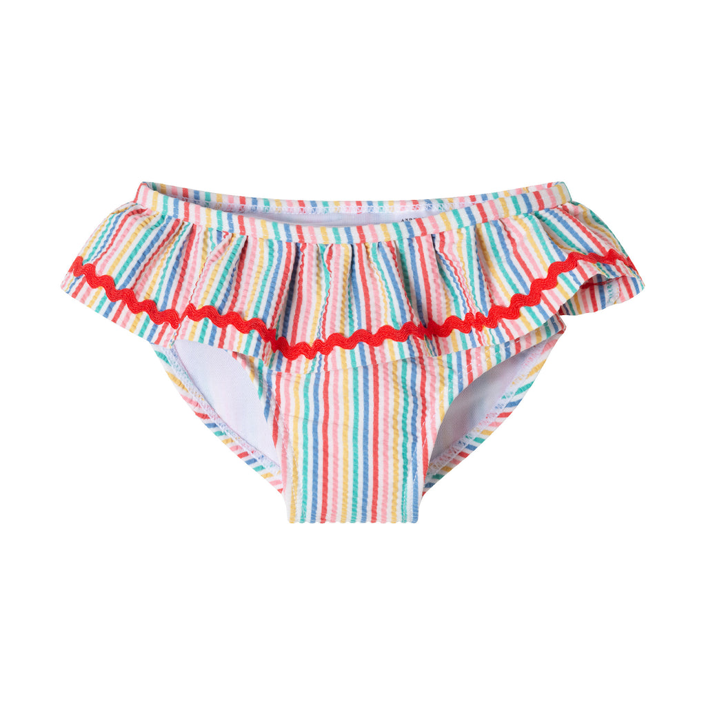 Infant (9-24M) Ruffle Bikini W/ Bow Headband | Rainbow - Andy & Evan