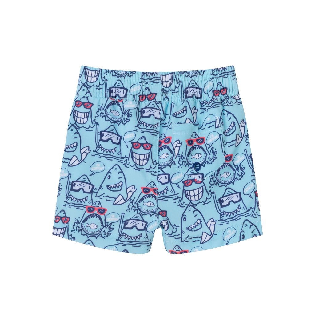 Infant (0-24M) Rashguard & Swim Trunk Set | Shark Characters - Andy & Evan