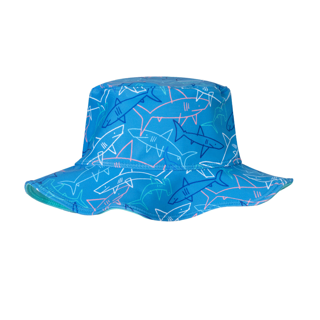 Infant (0-24M) Swim Romper & Hat Set | Shark Adventure - Andy & Evan