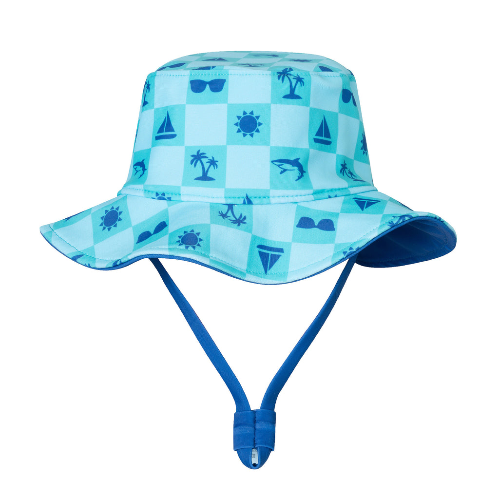 Infant (0-24M) Swim Romper & Hat Set | Beach Vibes - Andy & Evan