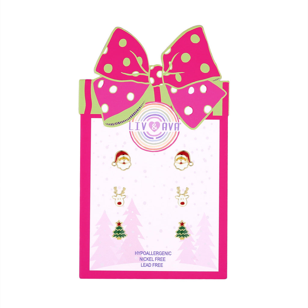 Set of 3- Holiday Earrings - Andy & Evan