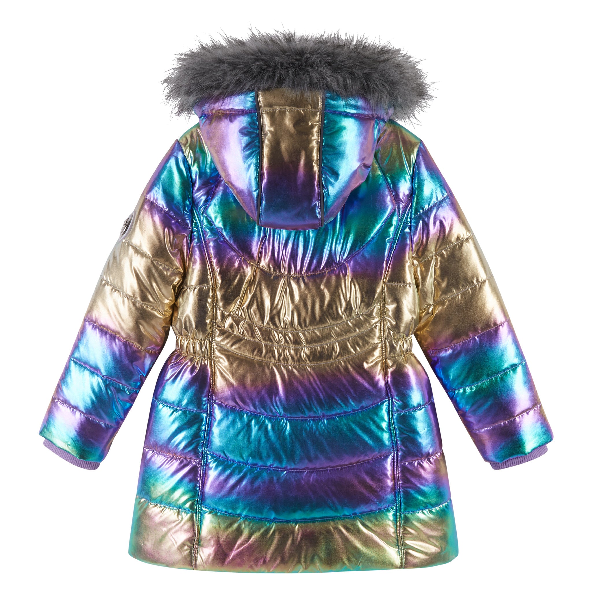 Girls Multicolor Hooded Parka – Evan Andy 